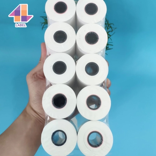 Giấy In Nhiệt 4B Label K80mm x 45mm In Rõ Nét Có Màng Bọc Vàng Chóng Nước Và Ánh Sáng Đảm Bảo Chất Lượng Giấy