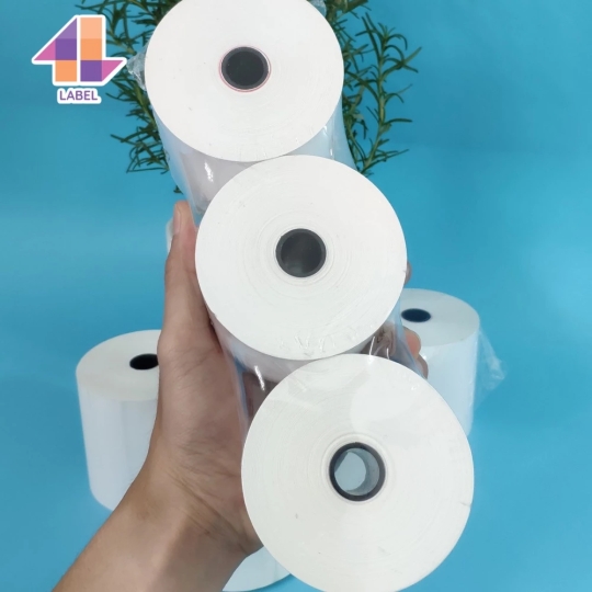 Giấy in bill 4B Label K80x80, Giấy in nhiệt, in hóa đơn bán hàng, in hóa đơn siêu thị, in đơn livestream lâu phai giá rẻ