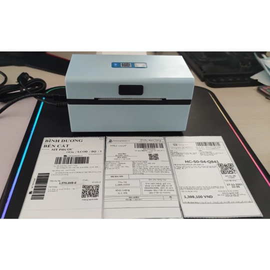 Giấy in nhiệt A7 75x100 dạng cuộn 30m loại dày đẹp, tem nhiệt 4B Label chuyên dùng in đơn hàng TMDT, siêu thiết kiệm