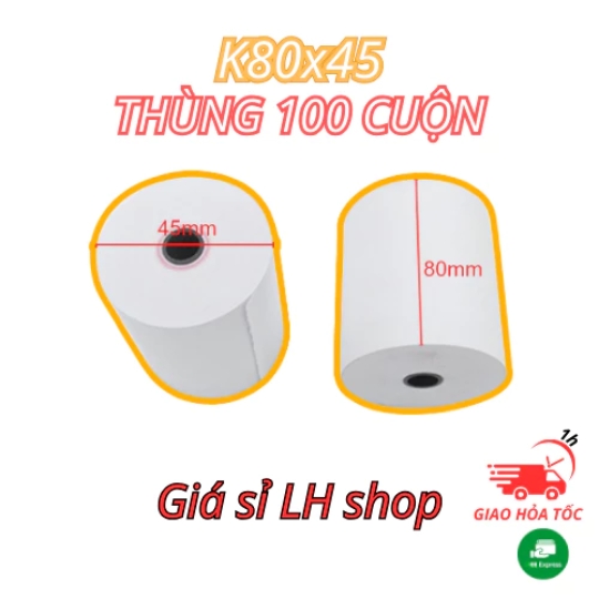 THÙNG Giấy in Bill  K80X45 Giấy in hóa đơn, in đơn livestream, giấy in nhiệt   